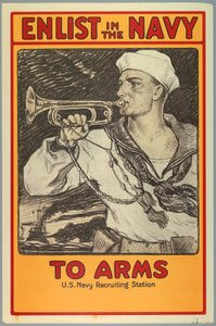 Poster, Enlist in the Navy, 1917